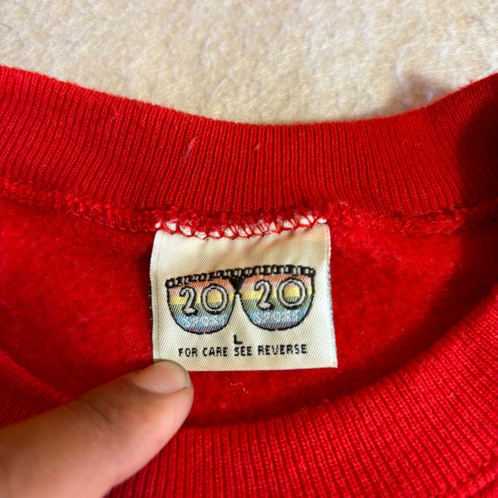 Vintage UNLV‎ Rebels Athletic Dept Red Crewneck Sweatshirt Large - Picture 3 of 8